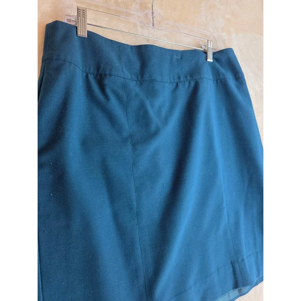 Worthington Teal Blue Knee Length Business‎ Skirt Size 14